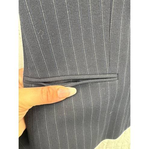 CHAPS  Womens Blazer Sz 10 Navy Pinstripe Pockets Short Classic Careerwear