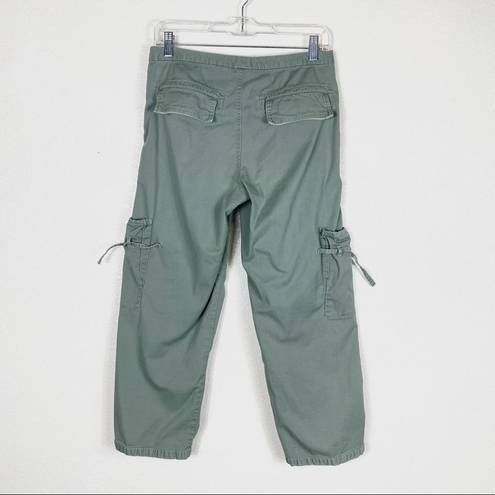 DKNY Vintage Y2K  Pure Sage Green Mid Rise Cargo Capri Pants Size 4