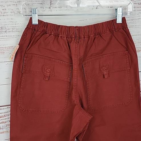 Free People Movement  Garnet Red Voyage High-Rise Cargo Women's Pants Size Small