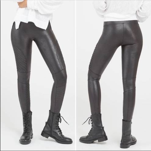 Spanx  Faux Leather Moto Leggings