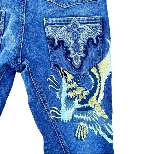 Antik Denim Antix denim embroidered boot cut jeans