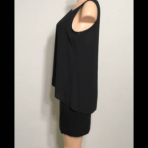 Karen Kane  black sheath dress w/overlay. NWOT