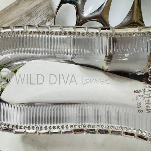 Wild Diva Lounge NEW Chained Clear Jelly Slides