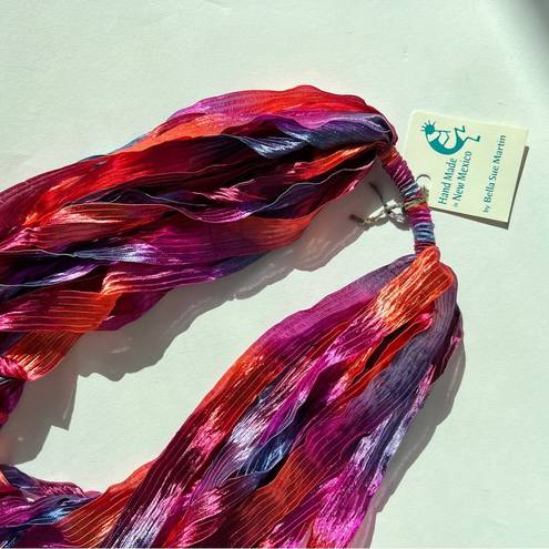 infinity Handmade Necklace /  Scarf Pink Bohemian NWT