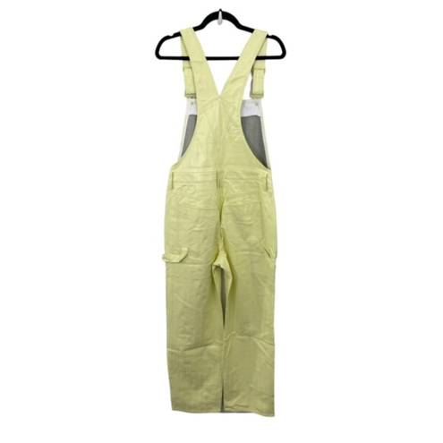 Good American NWT  Better Than Leather Straight Leg Overalls in Key Lime Sz 10/30