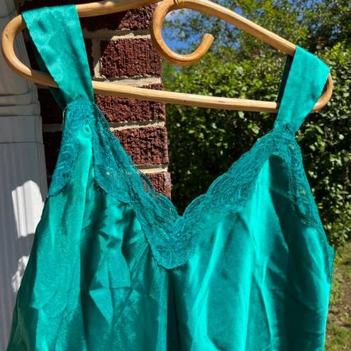 Vintage Solange Green Nightgown Slip Women's 14/16 Size XL