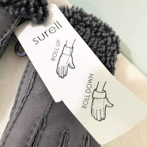 L.A.M.B. NWT Surell Gray Shearling Sheepskin Gloves Medium