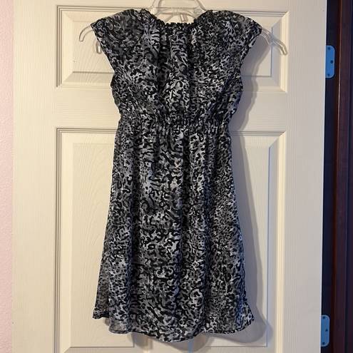 belle du jour  Black & Grey Leopard Print Dress Small