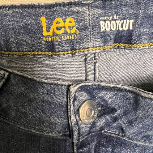 Lee ‎ Women 30w 30” size 15 Jeans Curvy Bootcut Stretch ABB- C