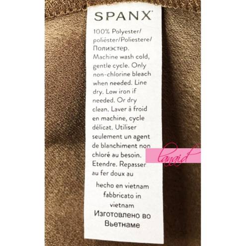 Spanx NEW  Carefree Crepe Pleated Shorts Cedar Loose Skort Flowy Tan Traveling 1X