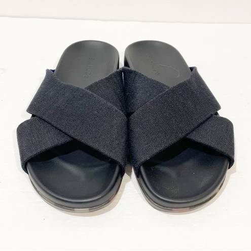 Rothy's Rothy’s Sandals Women’s 8.5 The Weekend Slide Black Crossover Straps NEW