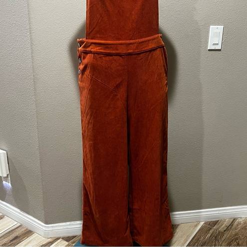 Petal  dew orange corduroy overalls