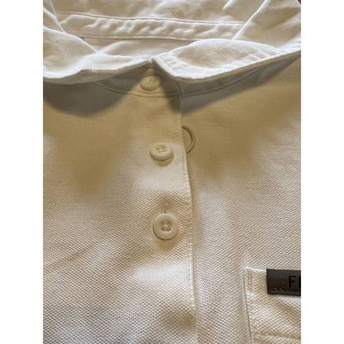 Polo Figspro Pique Shortsleeve  White Size Medium Nursing Professional Office