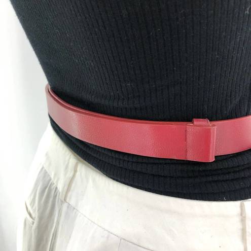 Ellen Tracy  (M/L) Adjustable Red Vegan Leather Diamond Crystal Studded Belt NWT