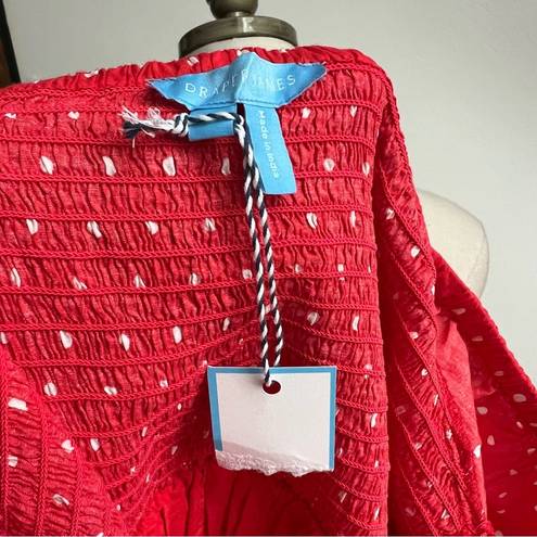 Draper James NWT Jennifer Mini Babydoll Dress in Red Polka Dot Small