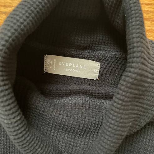 Everlane Black Waffle Knit Turtleneck