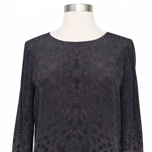 L'Agence . Silk Animal Print Blouse.