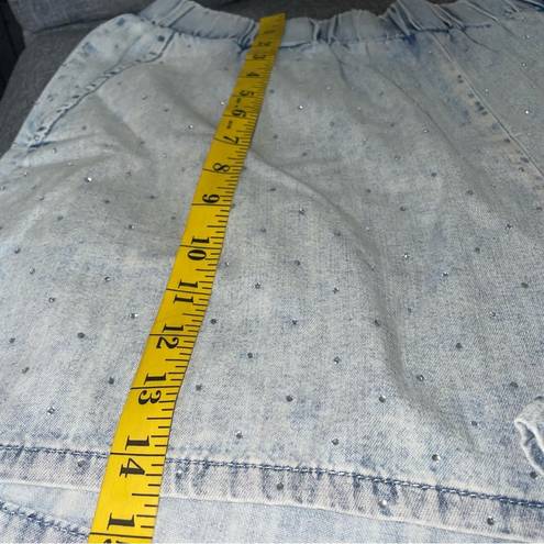 Good American  Women's Denim Diamond Shorts in Size XL NEW