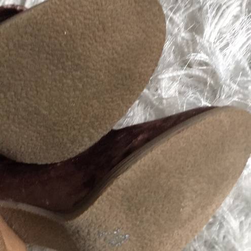 sbicca  Crushed Velvet Fold-over Block Heel Booties