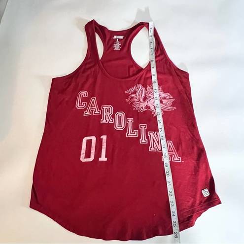 Tailgate  Women's Racerback Curved Hem Carolina Graphic Tank Sz L