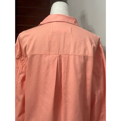 Treasure & Bond  Womens Jean Jacket Coral Waist Length Collar Pockets S NWOT