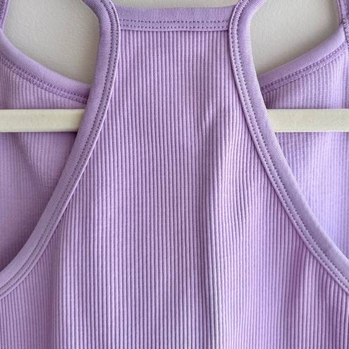 Krass&co J.o& Light Support Seamless Rib Knit Tank Top, Lilac/Lavender Tank, Size M-L