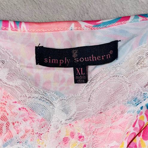 Simply Southern  Silky Robe & Nightie Set sz XL