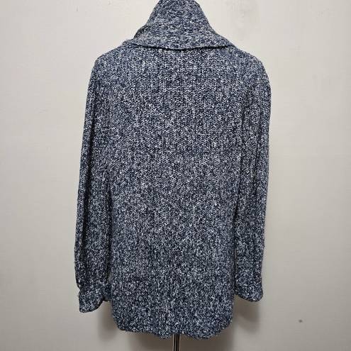 DKNY  Jeans Blue Marled Shawl Collar Cardigan Size Small