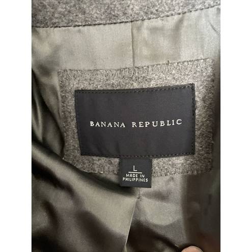 Banana Republic  Grey Wool Blend Peacoat Women’s Jacket Lined Size L