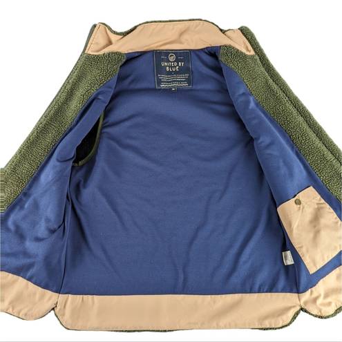 United by Blue  Military Green Sherpa Fleece Vest - Women's Size Medium