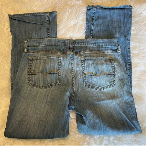 No Bo Free with Purchase  Denim Jeans medium wash broken in wide/bootcut leg 15