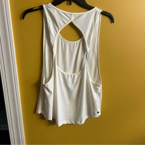 Buffbunny  ladies crossover off white ventilated activewear tank size XS