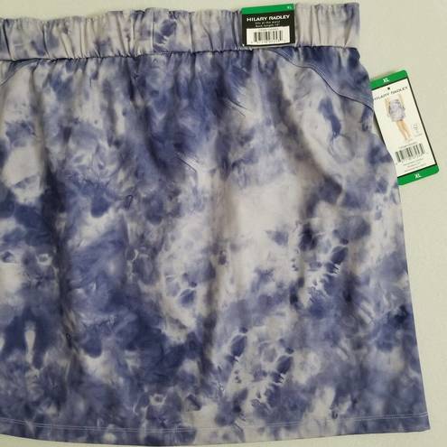 Hilary Radley  Skirt Women XL Blue Tie Dye Short Mini Pocket Swimwear Outdoors