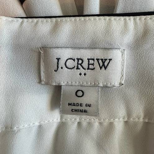 J.Crew  Factory Store White Navy Pleated A Line Casual Skirt Size 0