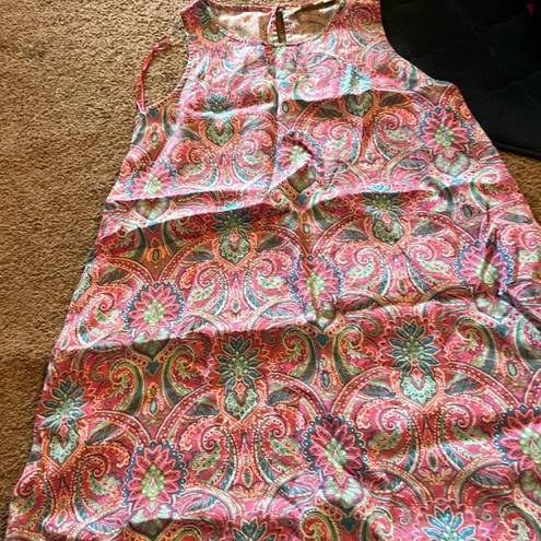 Cynthia Rowley  paisley linen dress M