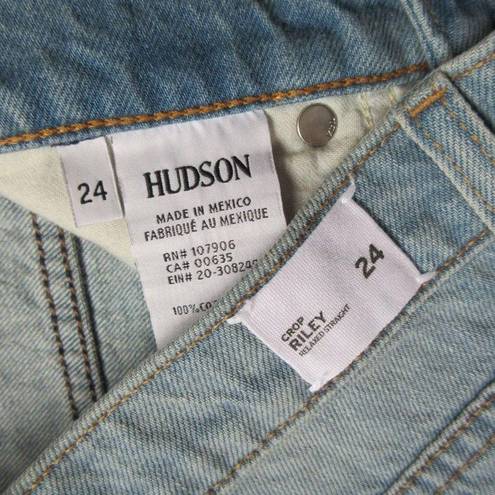 Hudson Jeans NWT HUDSON Riley in Amplify Studded Star Destroyed Boyfriend Jeans 24 $295