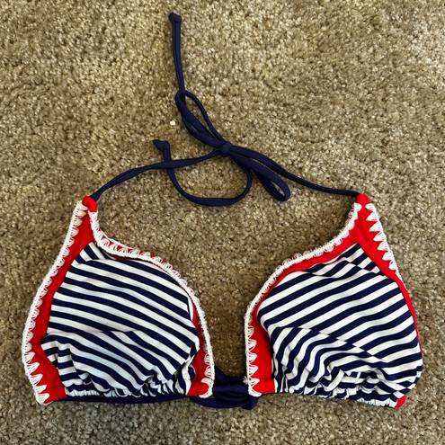 Mossimo Supply Co Women’s Mossimo Red White And Blue Striped String Bikini - Fourth of July