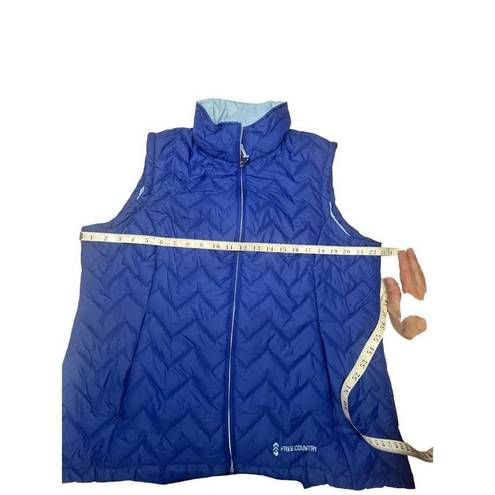 Free Country  Womans Quilted Vest Blue Sz XL