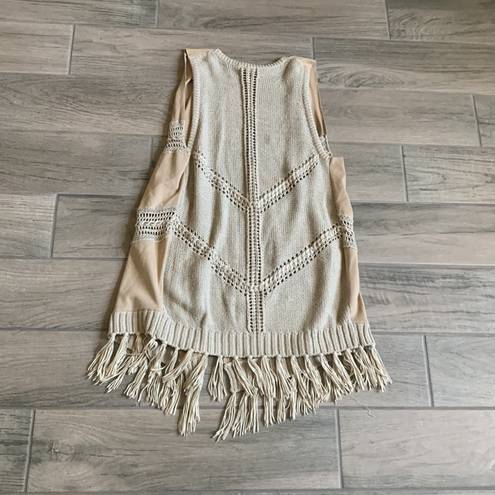 INC  sweater fringe vest