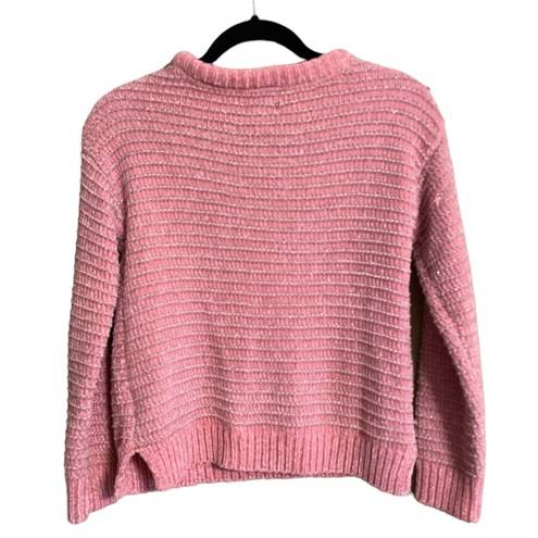 DKNY  Womens Pink w/ Silver Tone Sweater Size Large