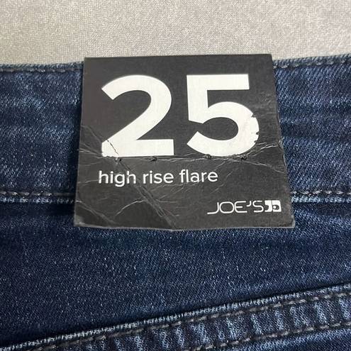 Joe’s Jeans Joes Womens Size 25 High Rise Flare Leg Jeans Denim Blue Dark Wash Pockets New