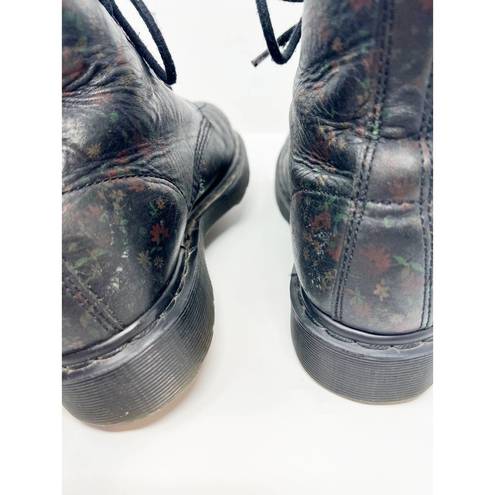 Dr. Martens  1460 Little Flowers Black Floral Print Combat Lace Up Boot US 9 EU41