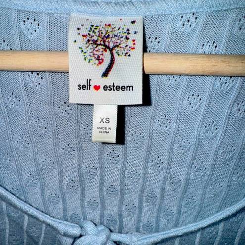 Self Esteem Powder Blue Double Tie Cardigan Size XS