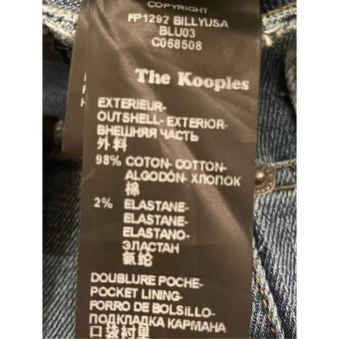 The Kooples  Denim Billy Factory Heavy Destroyed Bleach Skinny Jeans US 24 XS New