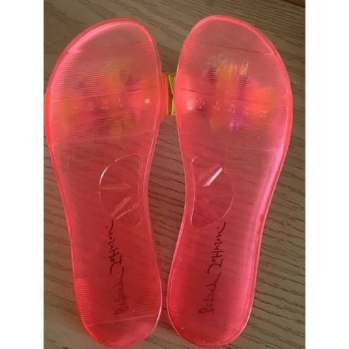 Betsey Johnson  Evviee Fuschia  Jelly Slide On womens Sandals Size 7