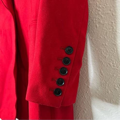 Banana Republic  Wool Blend Red Coat Mario Bellucci Italian Melton NEW Size 6