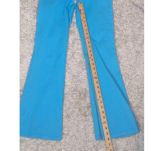 Jordache Y2K  Low Rise Stretch Boot Cut Jeans Turquoise Blue Size 3/4