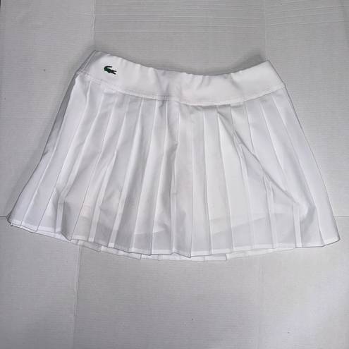 Lacoste Athletic Pleated White Tennis Mini Skirt Sport