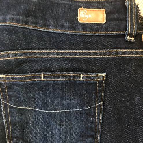 Paige  Hidden Hills Bootcut Jeans Sz.  33X32” Anthropologie Dark Denim Stretch