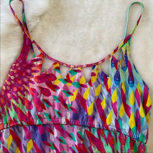 Luli Fama  Rainbow Tie Dye Mini Dress